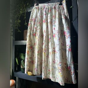 Vintage Floral Print Skirt
